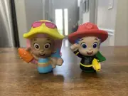 Set of 2 Nickelodeon Bubble Guppies Water Squirters Bath Toy GIL & MOLLY Figures