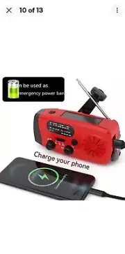 2000mAh Solar Power Bank And Hand Crank Radio AM/FM Free Living