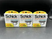 SCHICK Quattro Titanium Razor Blade Refills 8 Cartridges Value Pack, 3 Boxes