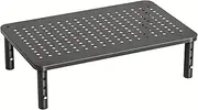 Monitor Stand Riser - 3 Height Adjustable Monitor Stand for 15.6” Laptop, Computer, iMac, PC, Printer, Desktop Ergonomic Metal Monitor Riser Stand with Ventilated Platform for Airflow