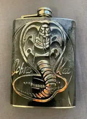 Cobra Dojo Karate 8oz Stainless Steel Flask Drinking Whiskey Liquor