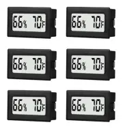 6 Pack Mini Small Digital Hygrometer Thermometer Indoor Temperature and Humid...