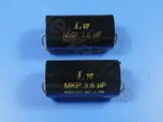 2pcs 400V 3.6uF MKP Crossover Metallized Polypropylene Non-Polarized Capacitor