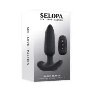 Sultry Rendezvous: Selopa BLACK BEAUTY USB Rechargeable Vibrating Butt Plug