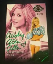 2014 Benchwarmer AUDREY ALEEN ALLEN Soccer #4 Green Auto/10 PLAYBOY Playmate Hot