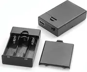 Goweewon 2 Pack AA Battery Holder with USB Port and On/Off Switch, 3 x 1.5V AA Battery Holder Case 4.5-5V USB Battery Holders (Black)