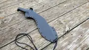 Custom Kydex sheath for "ONTARIO KUKRI 6420" knife, pancake, belt loop (BK)