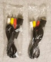 (2 - Pack) AV Audio Video Cable for Sony Playstation PS3/PS2/PS1 System Console