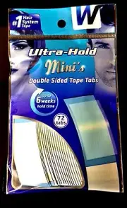 Walker Ultra-Hold Tape 72 Mini Double-Sided Tape Tabs~Lace Wig,Toupee,Hairpiece.