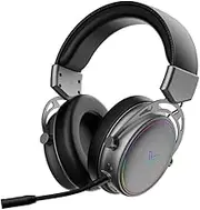 Rapoo VH800 Wireless Gaming Over-Ear Headset, Flexible Microphone with Mute Switch, 46h Battery, Headphone Bluetooth and 2.4 GHz Compatible with PC/Mac/Xbox One/PS4/Nintendo Switch - Space Grey