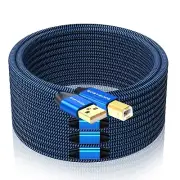 Printer Cable 100ft, Active USB 2.0 Printer Cable, Type A to Type B Printer