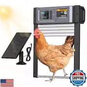 Pidemeo Automatic Chicken Coop Door Solar Powered with Timer/Light Sensor, An