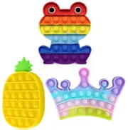 Push Pop Bubble Pop It Fidget Sensory Toy Stress Relief Silicone