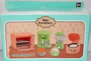 Dollhouse Miniature Set KITCHEN APPLIANCES Blender Coffee Pot Microwave 14 pcs