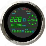 85mm LCD GPS Speedometer With Tachometer Speed Gauge For Motorcycle Car 12V/24V