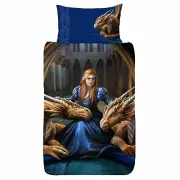 Fierce Loyalty Dragon Single Bedding Set Two-sided Duvet Cover Anne Stokes