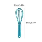 New Mini Silicone Whisk Set Egg Beater For Whisking Cook Beating Stirring S2C6