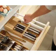 NEW Joseph Joseph DrawerStore Bamboo 2-Tier Knife Organiser Large