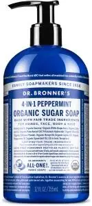 DR. BRONNER'S Organic Sugar Soap 4-in-1 Peppermint (Pump) 355ml