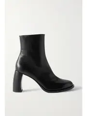 [ANN DEMEULEMEESTER] ANN DEMEULEMEESTER - Lisa Leather Ankle Boots - Black - IT41 IT 41 Black