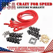8mm Silicone Spark Plug Wire Set Male/HEI 90 Degree Boots For Buick Chevrolet V8