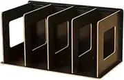 Sturdy CD Racks Storage Organize CDs in Style Eco-Friendly Racks Book End Bookrack Unique Wooden Grain and Various Color Black