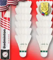 12 Pack Goose Feather Badminton Shuttlecocks