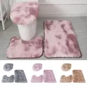 Soft Microfiber Bathroom Rugs Sets 3 Piece,Non-Slip Mat Plush Toilet Seat Cover