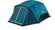 Coleman Skydome Dark Room Tent with Screen Room, Weatherproof 4/6 Person Tent Blocks 90% of Sunlight & Sets Up in 5 Mins, Included Rainfly & Carry Bag, Made of PFAS-Free Materials