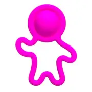 Fat Brain Toy Co. 14cm Lil Dimpl Kids Silicone Toy/Teether Pink BPA-Free 0m+