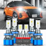 For Nissan Kicks 2018-2021 4-Door 6x LED Front Headlights Bulb + Fog Lights (for: Nissan)