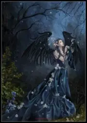 Angel Moonlight - Counted Cross Stitch Patterns - Color & BW Symbols Charts