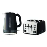 Russell Hobbs Brooklyn Kettle & 4 Slice Toaster Black Combo