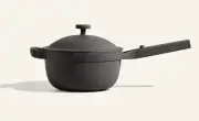 OUR PLACE Mini Charcoal Perfect Pot w/Lid. 2.5 Quart. Incl. Beechwood Spoon. NEW