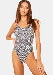 [Towers Swimwear] Trippy One-Piece Swimsuit