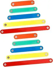 ERINGOGO Interactive Learning Playset: 10pcs Geometric Shape Magnetic Strips Fraction Shape Manipulatives Math Preschool Education