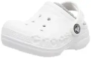 Crocs Baya Lined Tie-dye Graphic Clog (Toddler/Little Kid), White/Grey, 13 13