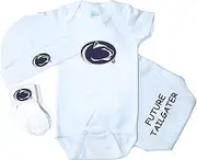 Future Tailgater Penn State Nittany Lions Collegiate Licensed 3 Piece Baby Set, White, 3-6 Months
