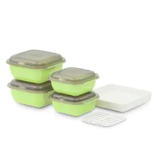 【GOURLAB】日本銷售冠軍 GOURLAB 酪梨綠 多功能 烹調盒 系列 - 六件組 附食譜(保鮮盒 烹調盒)