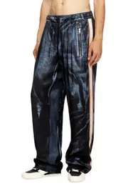 [Diesel] Diesel - Viscose trousers with biker print - Pants - Man - Multicolor XXL Multicolor