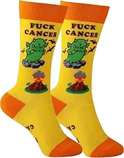 [Bionic Blaze] Cancer Gift Socks - Cancer Sucks Awareness Apparel Chemo Patient Support