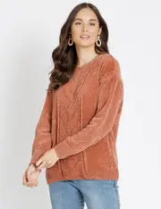 Katies Chenille Cable Knit Jumper