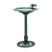 Alpine Corporation 31" Tall Outdoor Antique Flower Birdbath Yard Statue