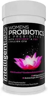 Best Womens Probiotics, UTI Formula with Cranberry Extract, D-Mannose and Prebiotics All in one! 6 Billion CFU Probiotic, One Capsule a Day, 2 Months Supply Per Bottle