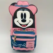 Loungefly Disney Girls Pink Western Minnie Mini Backpack Pencil Case NEW