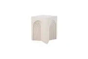Maestro Furniture Laurance Modern Stylish Squre End Lamp Side Table Cream