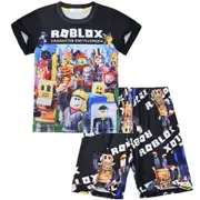 2023 game Roblox clothing big children's home clothes suit short-sleeved two-piece pajamas 871 170cm