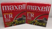14 Maxell Audio Cassette Tapes Normal Bias UR 90 Minutes 7 Packs New Sealed!