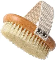 Natural Boar Bristle Body Brush Exfoliating Shower Back Scrubber Dry Wet for Skincare