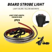 2PCS 60" Emergency Truck Strobe Lights Strip Running Board Warning Flash Light D